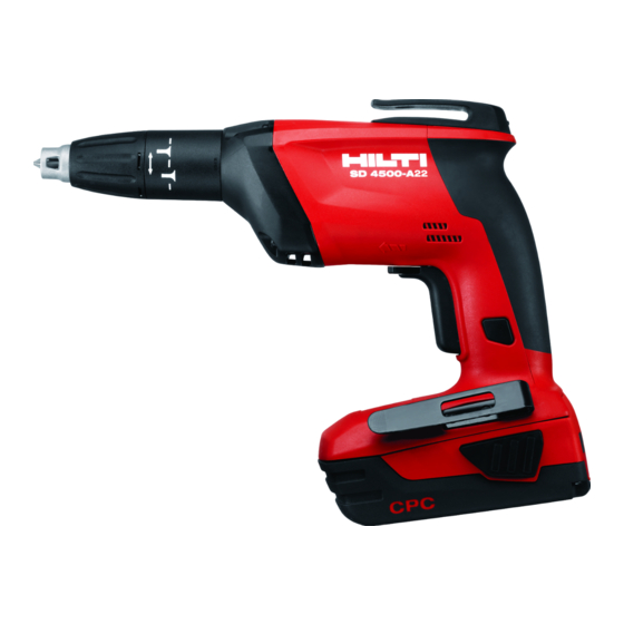 Hilti SD 4500-A22 Manual Del Usuario
