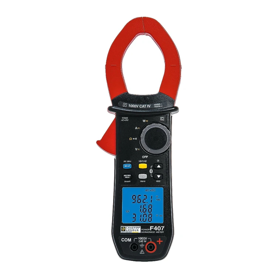 Chauvin Arnoux F407 Manual De Instrucciones