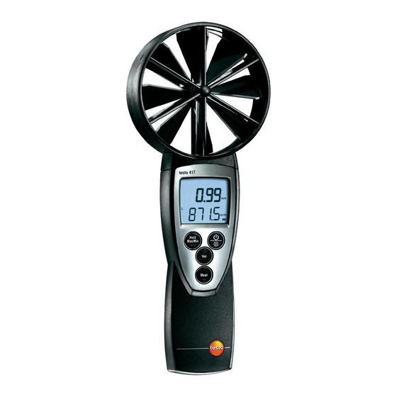 testo 417 Manual De Instrucciones