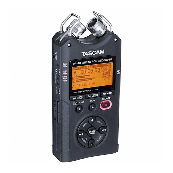 Tascam DR-40 Manual De Referencia