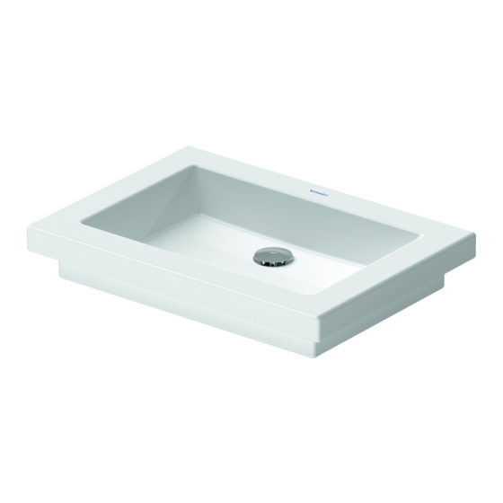 DURAVIT 2nd FLOOR Serie Instrucciones De Montaje