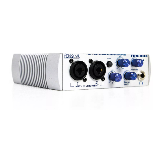 PRESONUS FIREBOX Manual Del Usuario