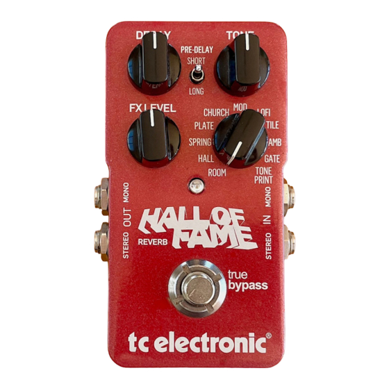 TC Electronic Hall Of Fame Manual De Instrucciones