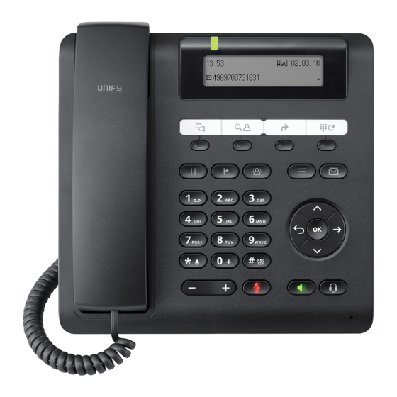 Unify OpenScape Desk Phone CP200 Manuales