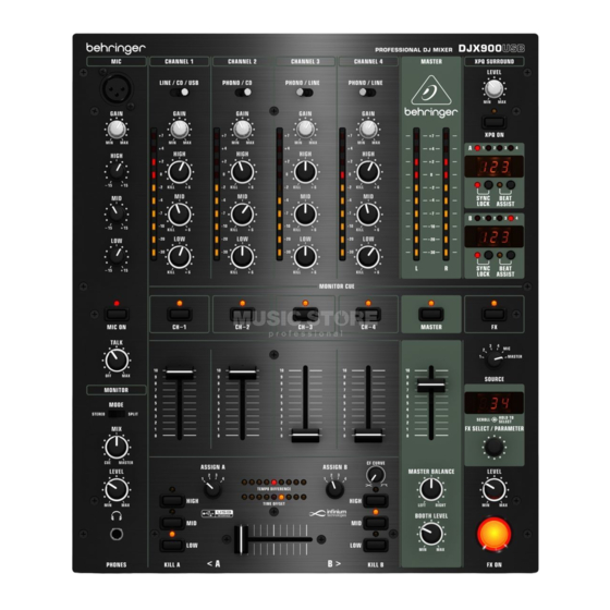 Behringer PRO DJX900USB Manuales