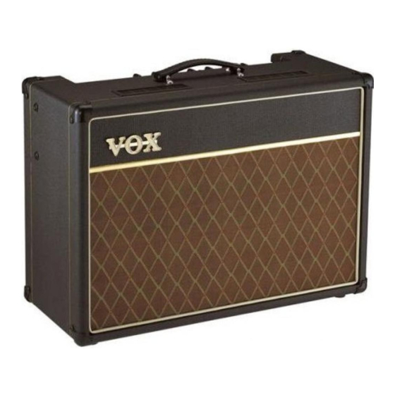 Vox AC15 Custom Classic Serie Manual De Usuario