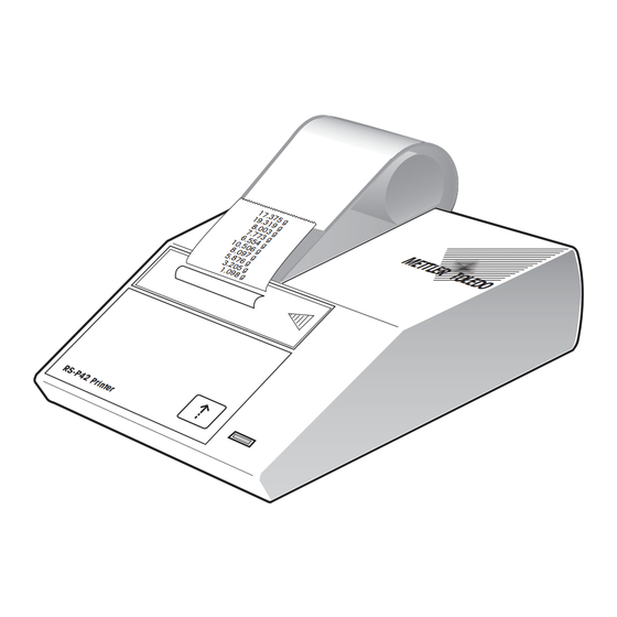 Mettler Toledo RS-P42 Instrucciones De Manejo