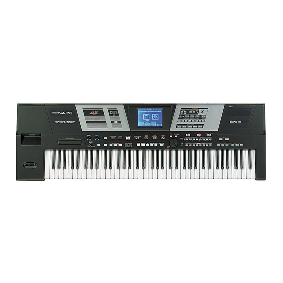 Roland V-Arranger VA-76 Manual Del Usuario