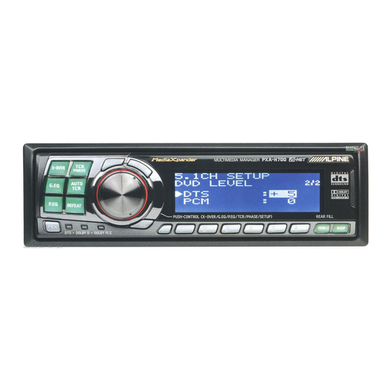 Alpine MULTIMEDIA MANAGER PXA-H700 Manual De Operación