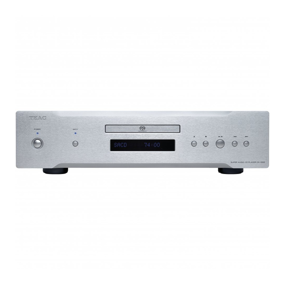 Teac CD-1000 Manual Del Usuario