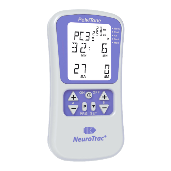 Verity Medical NeuroTrac PelviTone Manuales