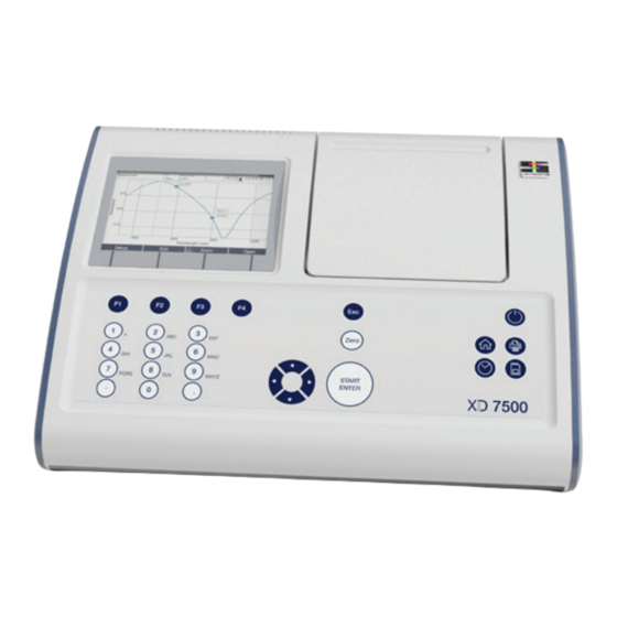 Tintometer Lovibond XD 7500 Manuales