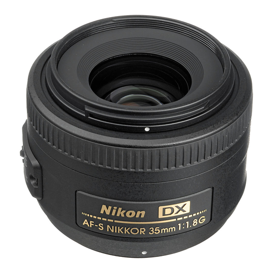 Nikon Nikkor AF-S DX 35mm f/1.8G Manuales