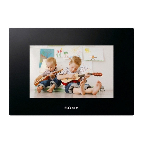 Sony S-Frame DPF-D1020 Manual De Instrucciones