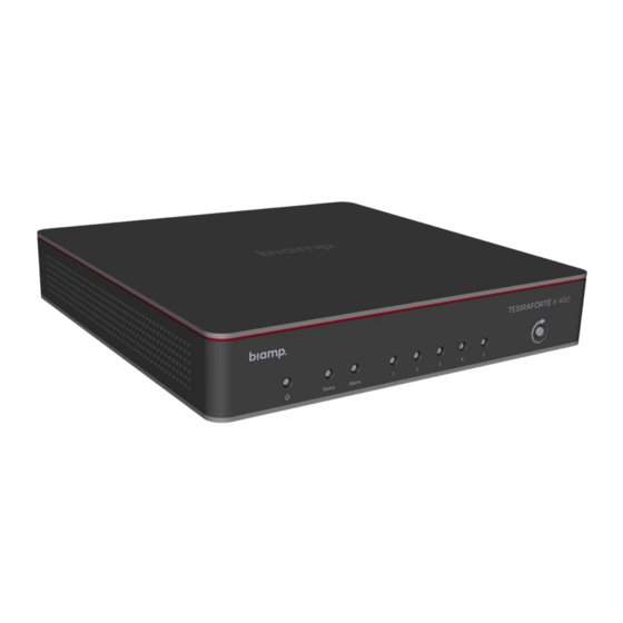 Biamp TesiraFORTÉ X 400 Guía De Instalación Y Funcionamiento