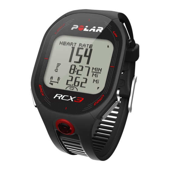 Polar RCX3 Guía De Comienzo Rápido