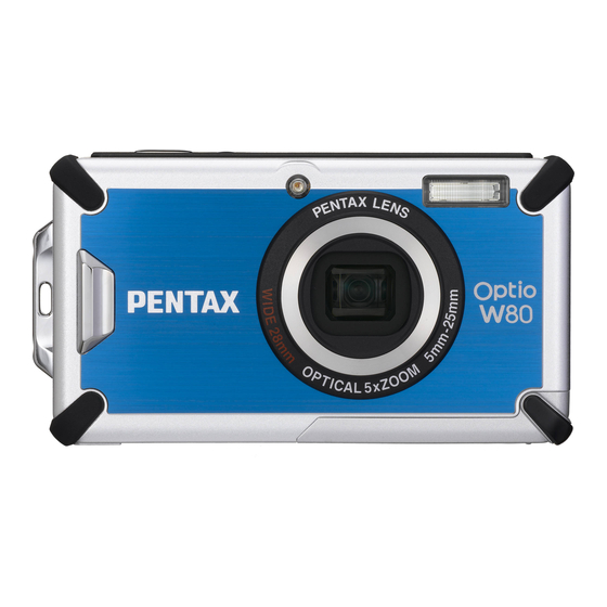 Pentax Optio W80 Manual Del Usuario