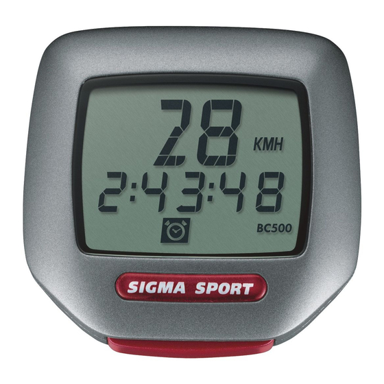 SIGMA SPORT BC 500 Manuales