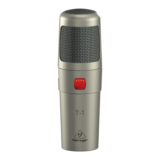Behringer T-1 Instrucciones De Seguridad/Manejo