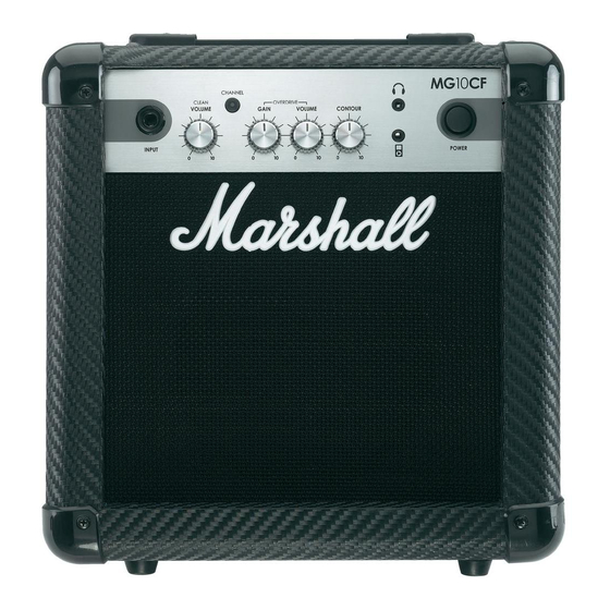 Marshall Amplification MG Serie Manual Del Usuario