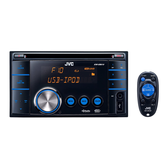 JVC KW-XR610 Manual De Instrucciones