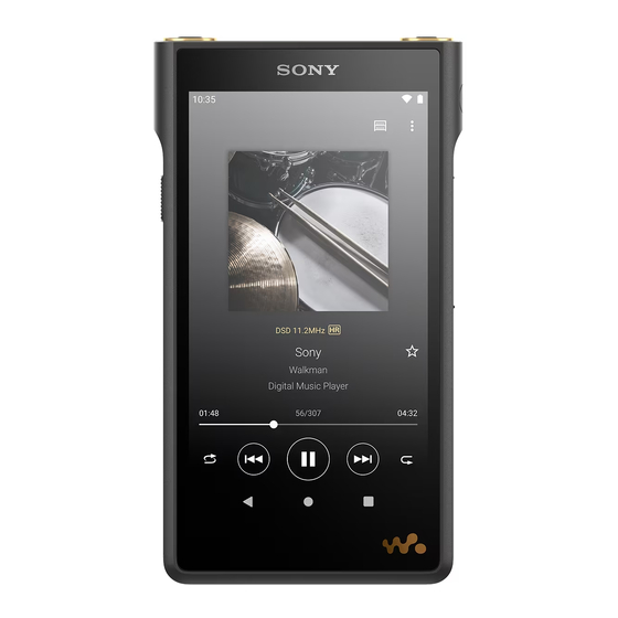 Sony NW-WM1AM2 Guia De Inicio Rapido