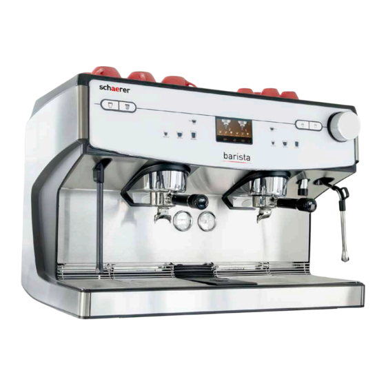 Schaerer Barista Manual De Instrucciones