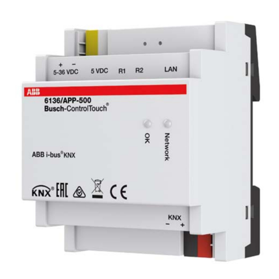 ABB Busch-ControlTouch 6136/APP-500 Manual Del Producto