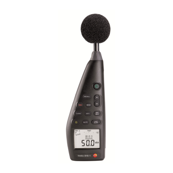 testo 816-1 Manual De Instrucciones