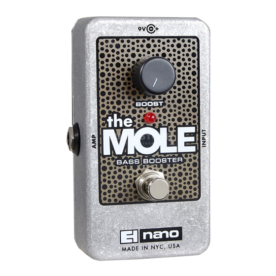 Electro-Harmonix Mole Bass Booster Manual De Instrucciones