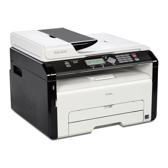 Ricoh SP 204SN Instrucciones De Uso