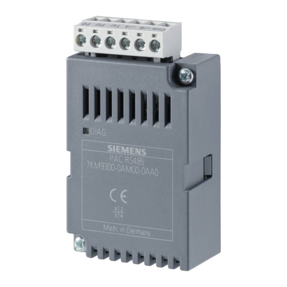 Siemens SENTRON PAC RS485 Manual De Producto