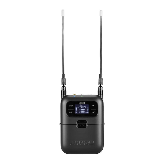 Shure SLX-D Manual Del Usuario