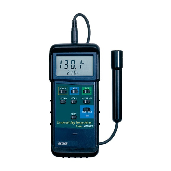 Extech Instruments 407303 Manual Del Usuario