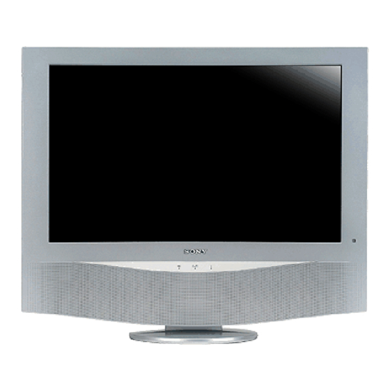 Sony Wega KLV-23HR2 Manual De Instrucciones