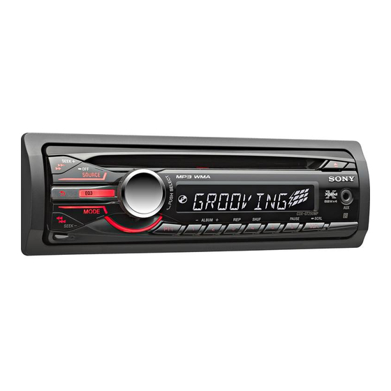 Sony CDX-GT25MPW Manual De Instrucciones