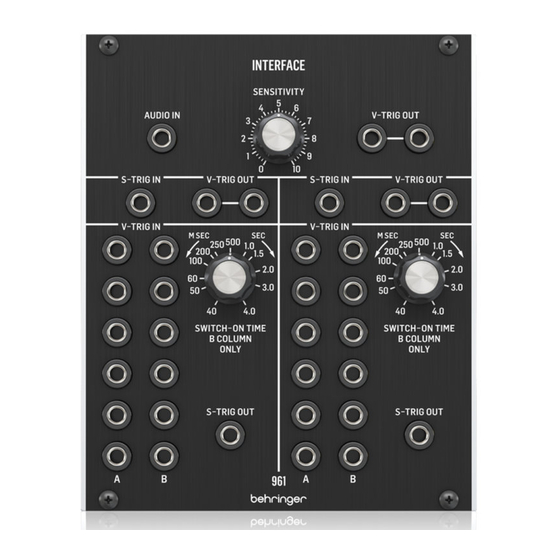 Behringer INTERFACE 961 Manuales