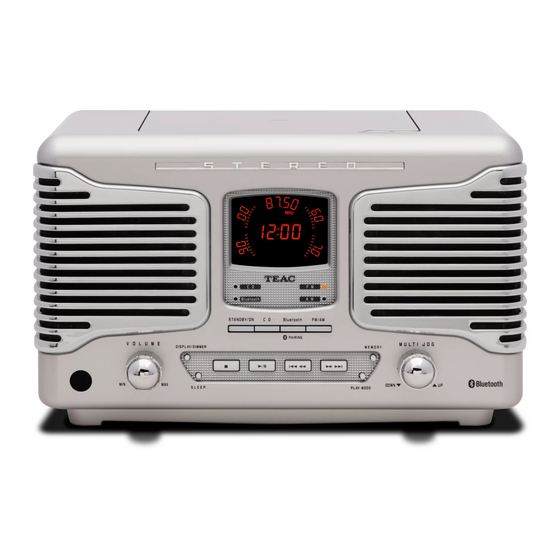 Teac SL-D800BT Manual Del Usuario