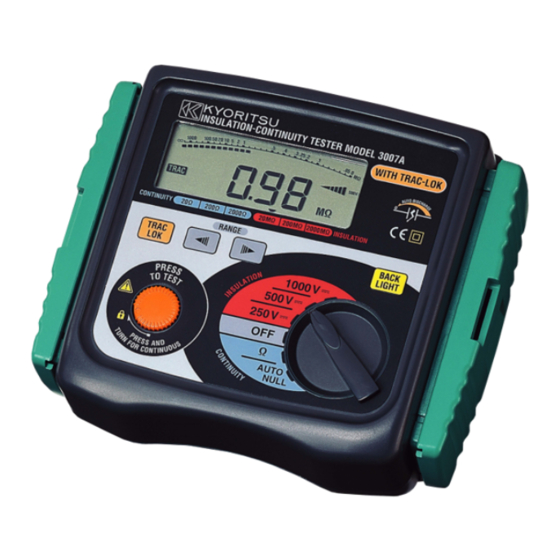 Kyoritsu Electrical Instruments Works 3005A Manual De Instrucciones