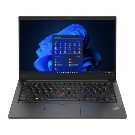 Lenovo ThinkPad E14 Gen 3 Guia Del Usuario