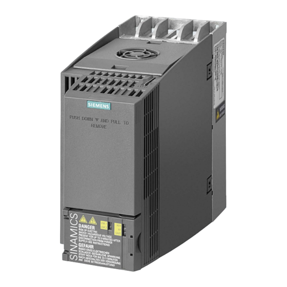 Siemens SINAMICS G120C Instrucciones De Servicio Resumidas