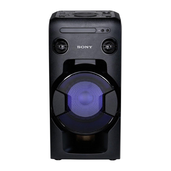 SONY MHCV11 MANUAL DE INSTRUCCIONES Descargar en PDF ManualsLib