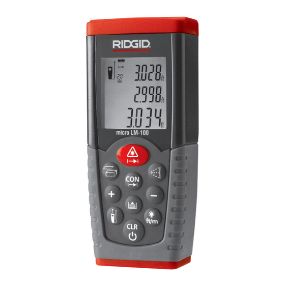 RIDGID micro LM-100 Manual De Instrucciones