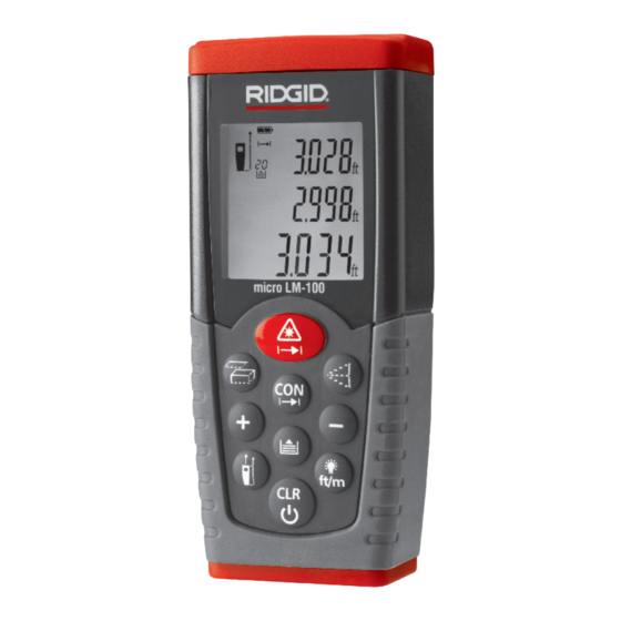 RIDGID micro LM-100 Manual Del Usuario