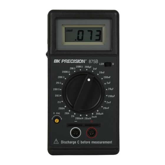 BK Precision 875B Manual De Instrucciones