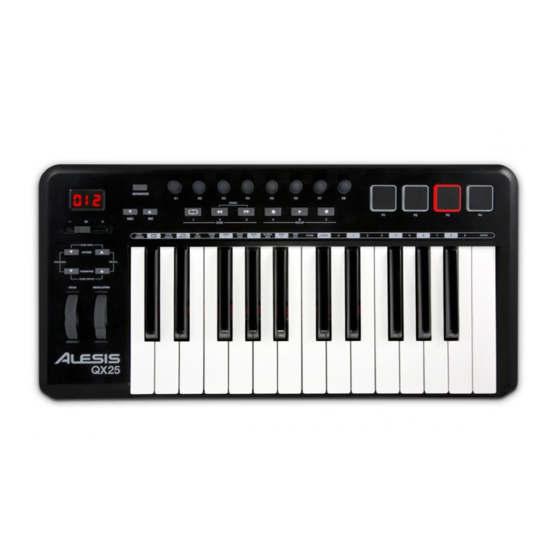 Alesis QX25 Guia De Inicio Rapido