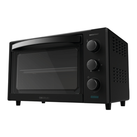 cecotec BAKE&TOAST 2800 BLACK Manual De Instrucoes