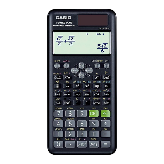 Casio fx-991ES PLUS Manuales