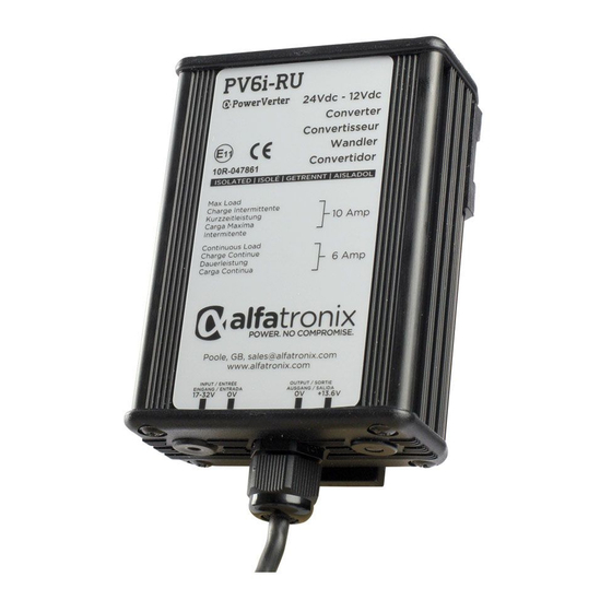 alfatronix PowerVerter Serie Instrucciones De Funcionamiento Y Montaje