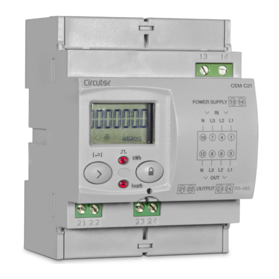 Circutor CEM-C21-T1 Manuales